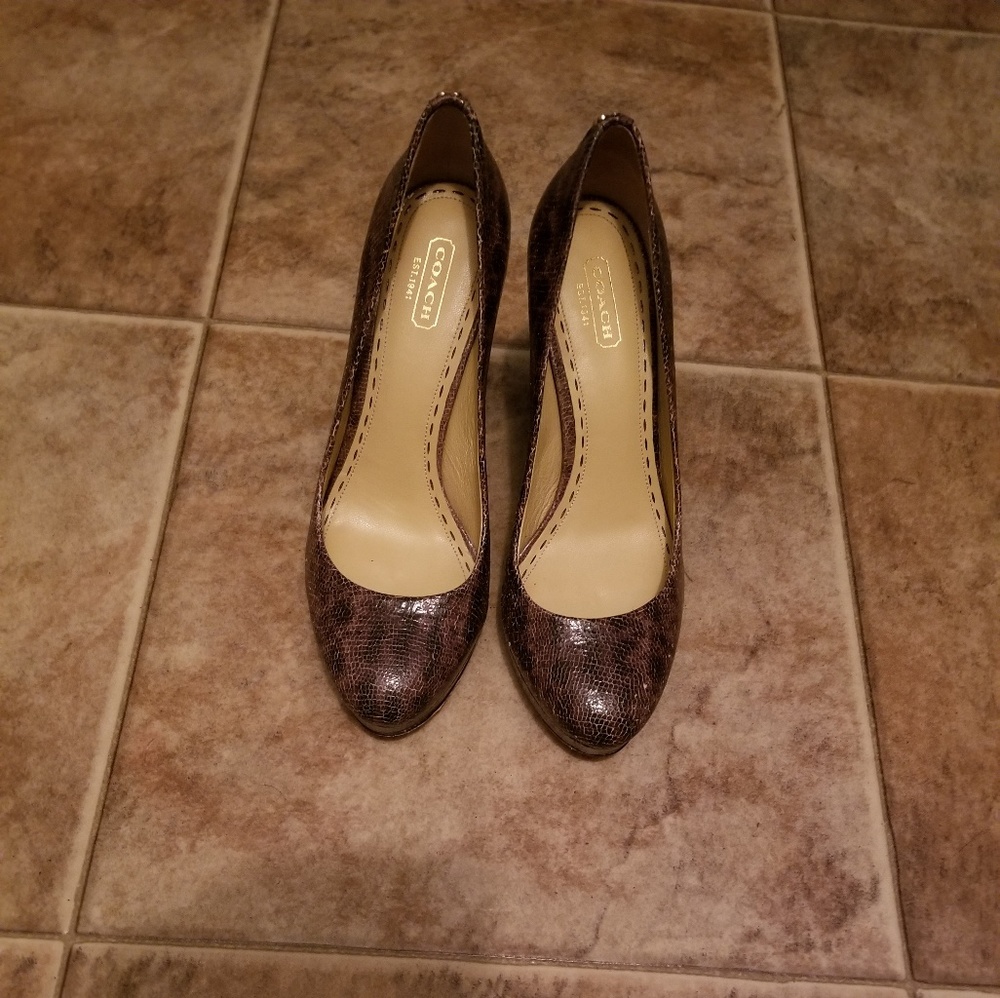 Coach heels shoes lightly worn